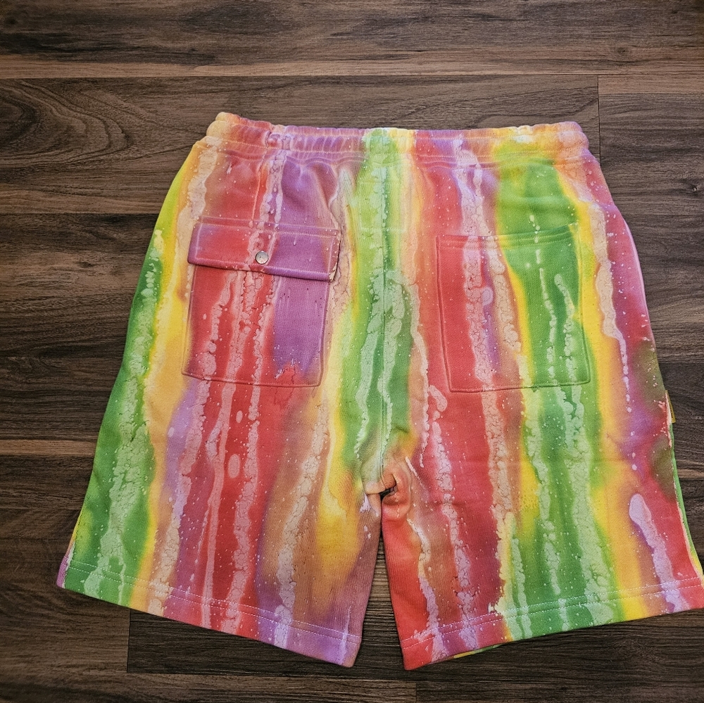 Second Round Colorful Tie-Dye Shorts